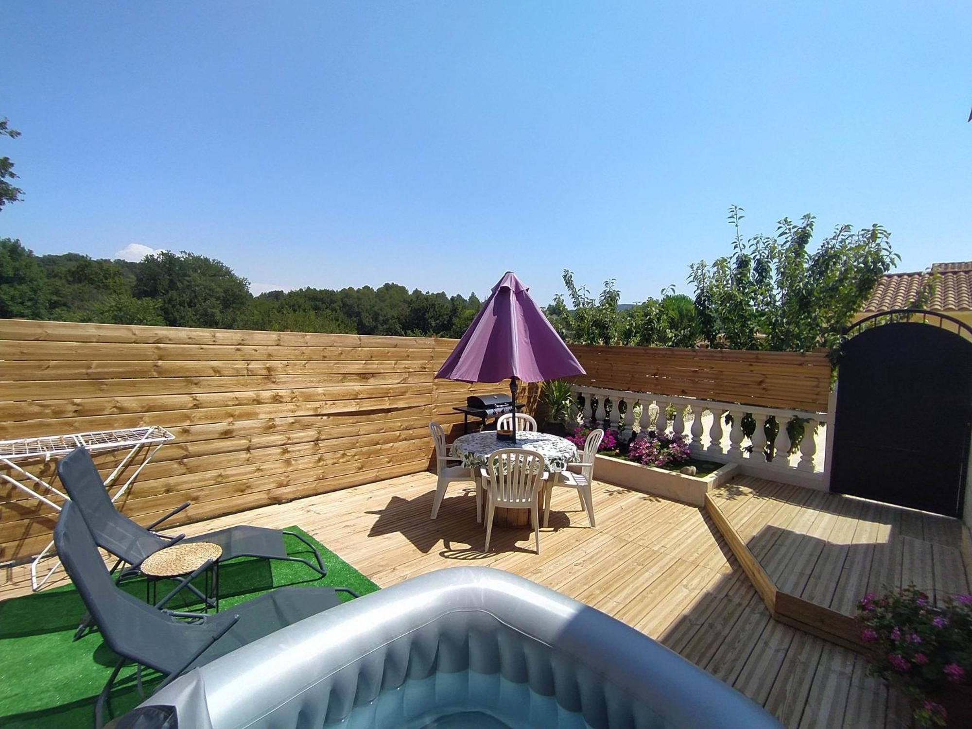 Studio Cosy Avec Terrasse Et Jacuzzi A Disposition De Mai A Aout Rians  Kültér fotó